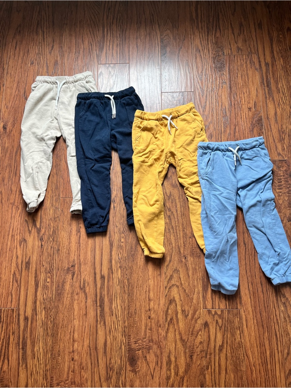Old Navy Kids Jogger Pants in Cream, Navy, Mustard & Light Blue- Size 4T